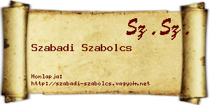 Szabadi Szabolcs névjegykártya